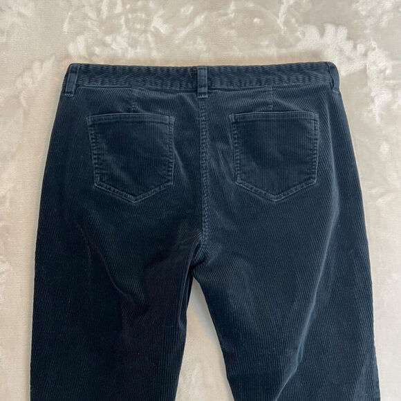 Brooks Brothers Pants Womens 12 Black Corduroy Straight Leg Mid Rise Work Career - Picture 11 of 12